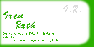 iren rath business card